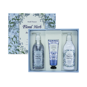 Perfumed Body Care Set Floral Herb - Set (gel de ducha loción corporal, crema de manos) Medi Flower
